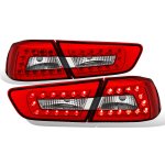 Mitsubishi Lancer 2008-2015 LED Tail Lights Red and Clear