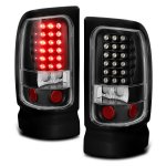 2001 Dodge Ram 2500 LED Tail Lights Black