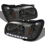 Toyota Tacoma 2001-2004 Smoked Euro Headlights with Black Trim Corner Lights