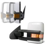 2014 Chevy Silverado 3500HD White Power Folding Tow Mirrors LED Lights