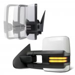 2012 Chevy Silverado 3500HD White Power Folding Tow Mirrors Smoked LED DRL