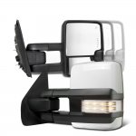 2015 Ford F550 Super Duty White Tow Mirrors Clear LED Lights Power Heated