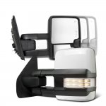 2010 Ford F350 Super Duty White Tow Mirrors Clear LED Lights Power Heated