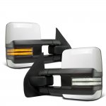 Ford F550 Super Duty 1999-2007 White Tow Mirrors Smoked Switchback LED DRL Sequential Signal