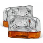 Ford F250 1999-2004 Chrome Euro Headlights