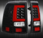 2003 Ford Explorer Black LED Tail Lights Red Tube