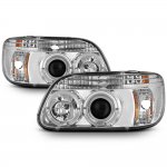 Ford Explorer 1995-2001 Clear Dual Halo Projector Headlights