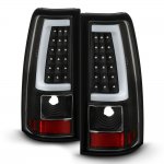 Chevy Silverado 2003-2006 Black LED Tube Tail Lights