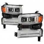 Chevy Silverado 1500 2019-2021 Projector Headlights LED DRL Dynamic Signal