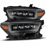 2018 Toyota Tacoma SR Glossy Black Smoked LED Quad Projector Headlights DRL Dynamic Signal Activation