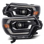 2012 Toyota Tacoma Black Projector Headlights LED DRL Switchback Signal