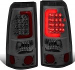 GMC Sierra 2500HD 2001-2006 Smoked LED Tail Lights Red Tube