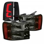 2010 GMC Sierra 3500HD Smoked Headlights LED Tail Lights