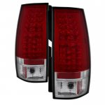 2009 GMC Yukon Denali Red and Clear LED Tail Lights