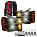 2007 GMC Sierra Denali Smoked LED Bulbs Headlights LED Tail Lights