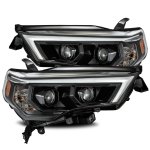 2014 Toyota 4Runner Glossy Black LED Projector Headlights DRL Dynamic Signal Activation
