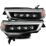 2021 Toyota 4Runner Glossy Black LED Quad Projector Headlights DRL Dynamic Signal Activation