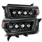 2012 Toyota 4Runner Glossy Black Smoked LED Quad Projector Headlights DRL Dynamic Signal Activation