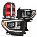 2021 Toyota Tundra Black DRL Projector Headlights LED Tail Lights