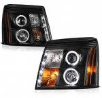 2006 Cadillac Escalade Black Halo Projector Headlights with LED