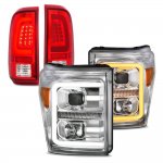 Ford F450 Super Duty 2011-2016 Switchback DRL Projector Headlights LED Tail Lights