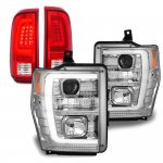 2010 Ford F450 Super Duty DRL Projector Headlights LED Tail Lights
