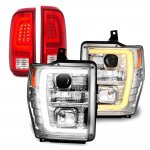 Ford F350 Super Duty 2008-2010 Switchback DRL Projector Headlights LED Tail Lights