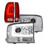 2002 Ford F350 Super Duty DRL Projector Headlights LED Tail Lights