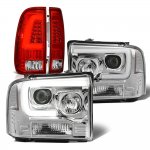 2005 Ford F350 Super Duty DRL Projector Headlights LED Tail Lights