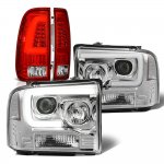 2006 Ford F550 Super Duty DRL Projector Headlights LED Tail Lights