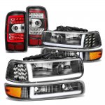 2006 Chevy Suburban Black DRL Headlights LED Signals LED Tail Lights