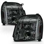 2013 GMC Yukon XL Smoked Halo Projector Headlights with LED