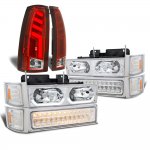 1996 Chevy 2500 Pickup LED DRL Headlights Set Custom Tube LED Tail Lights