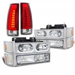 Chevy 2500 Pickup 1988-1993 LED DRL Headlights Tube LED Tail Lights