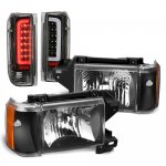 1988 Ford Bronco Black Headlights LED Tail Lights