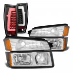 2004 Chevy Avalanche Body Cladding Headlights Black LED Tail Lights