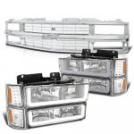 1997 Chevy 2500 Pickup Chrome Grille LED DRL Headlights Bumper Lights