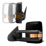 2011 Toyota Tundra Glossy Black Power Folding Tow Mirrors LED Lights