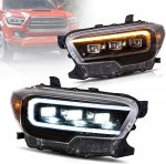 2017 Toyota Tacoma Black LED Projector Headlights DRL Dynamic Signal