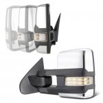 Dodge Ram 2500 2010-2018 Chrome Power Fold Tow Mirrors Clear LED Lights