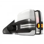 Chevy Silverado 2500HD 2015-2019 Power Fold Towing Mirrors Cool White Plus