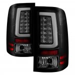 GMC Sierra 2007-2013 Black Smoked Tube LED Tail Lights