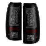 2004 Chevy Silverado 2500HD Black Smoked LED Tail Lights Tube