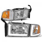 2002 Dodge Ram 3500 Tube DRL Headlights Corner Lights Set