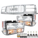 1995 GMC Sierra 2500 Chrome Grille Headlights LED Bulbs Complete Kit