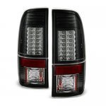 2010 Ford F350 Super Duty Black LED Tail Lights