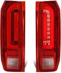 1992 Ford F350 Red Tube LED Tail Lights