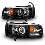 1995 Dodge Ram 2500 Projector Headlights Black Halo LED