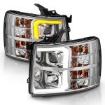 2013 Chevy Silverado 2500HD DRL Tube Projector Headlights LED DRL Dynamic Signal