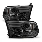 2015 Dodge Ram 2500 Smoked Projector Headlights Tube DRL